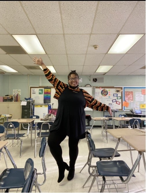 Stacey Simmons standing in her classroom