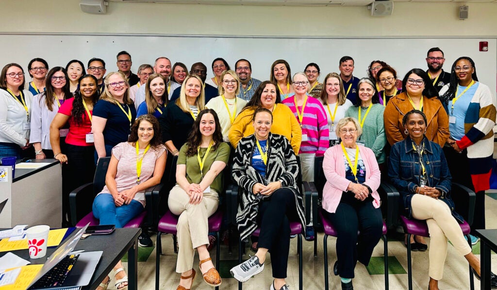 group of 30 COE faculty and staff
