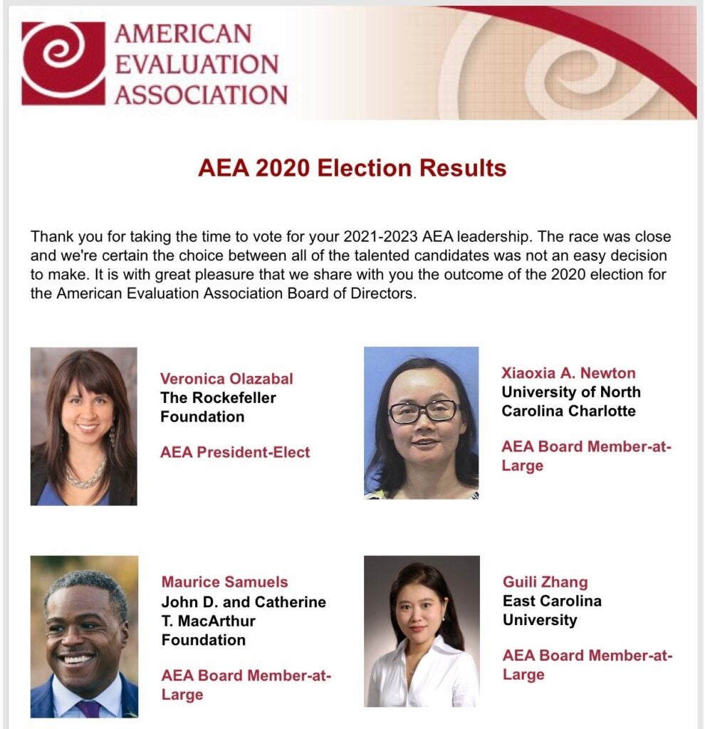 AEA 2020 Election Results