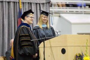 Dr. Christina Tschida and Kelsey Phillips deliver a co-speech.