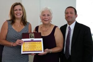 2013 Glatthorn Award Recipient Dr. Robin Hamilton, Mrs. Barbara Glatthorn, and Chair of the Department of Educational Leadership Dr. Art Rouse