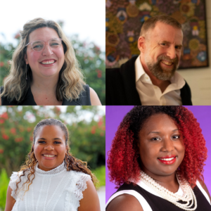 headshots of Jennifer Gallagher, Ben Blaisdell, Christy Howard and Janeé Avent Harris