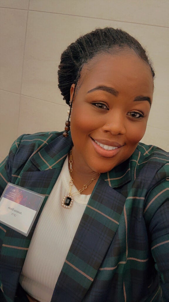 woman wearing business professional clothes