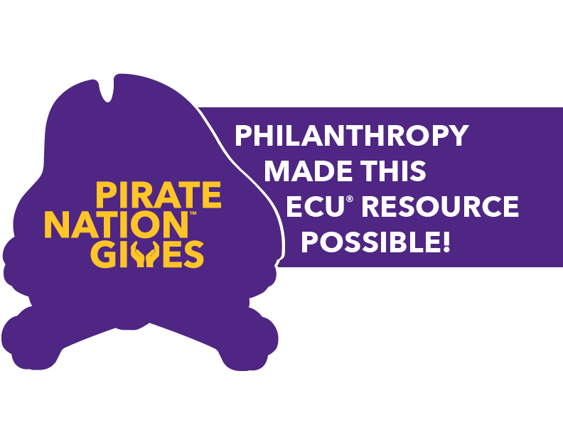 Pirate Nation Gives: Philanthropy made this ECU resource possible